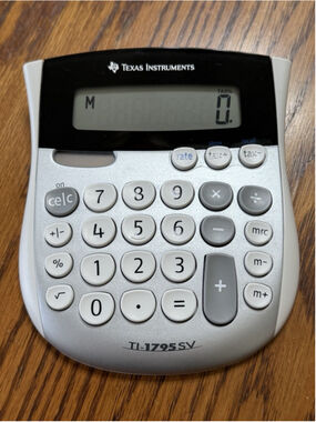 Texas Instruments TI-1795SV Minidesk Calculator LCD Screen